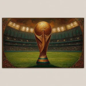 World Cup painting of the cup