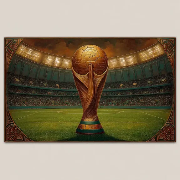 World Cup painting of the cup
